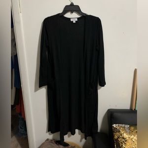 LULAROE- Sz S- Half sleeve black cardigan